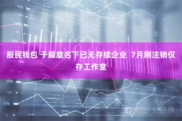 股民钱包 于朦胧名下已无存续企业  7月刚注销仅存工作室