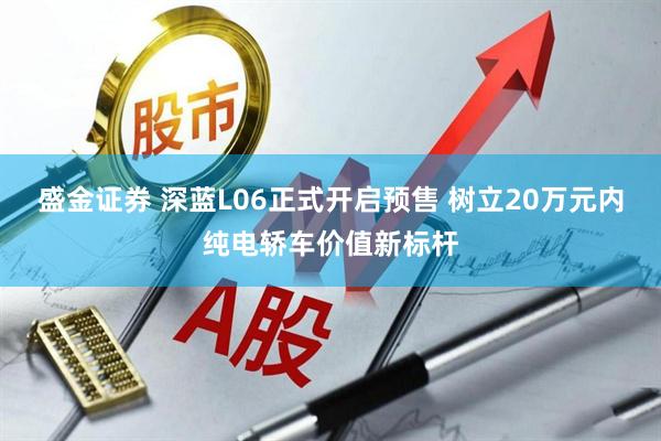 盛金证券 深蓝L06正式开启预售 树立20万元内纯电轿车价值新标杆