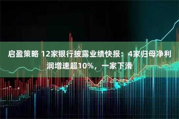 启盈策略 12家银行披露业绩快报：4家归母净利润增速超10%，一家下滑